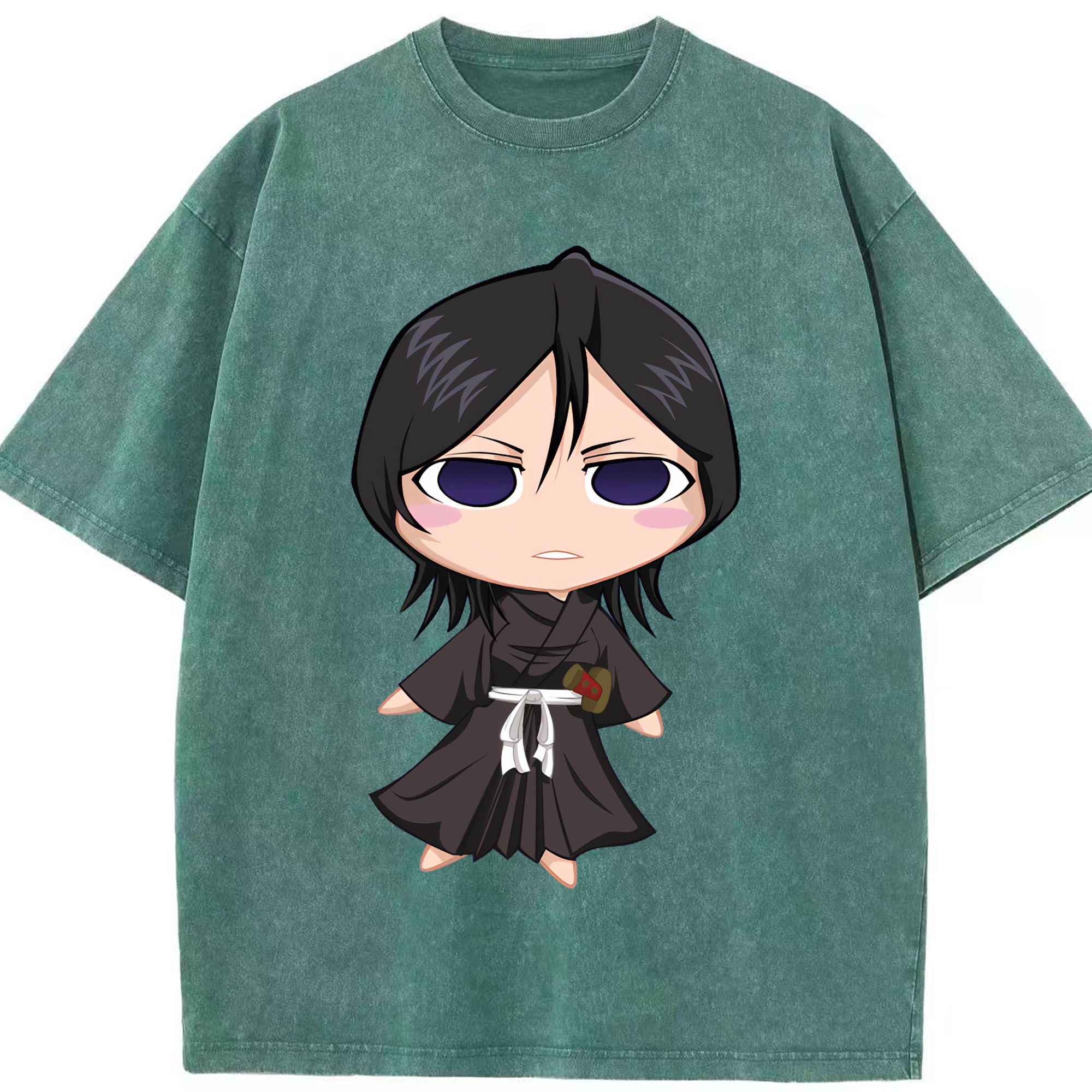 （画像用） ブリーチ 朽木ルキア BLEACH Kuchiki Rukia 綿100% ヴィンテージ風 半袖Tシャツ（フロントプリント）